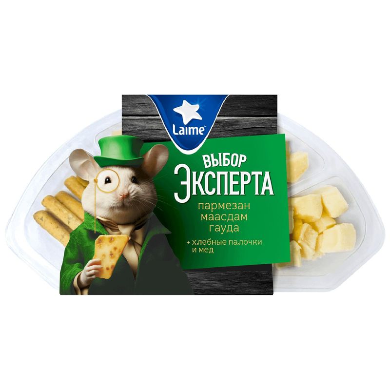 

Сырное Ассорти Laime Пармезан маасдам гауда с мёдом 110 г