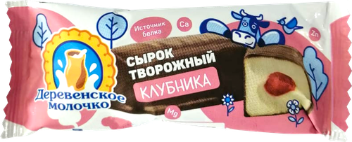 

Сырок творожный Деревенское молочко с клубникой 12% без змж 40 г