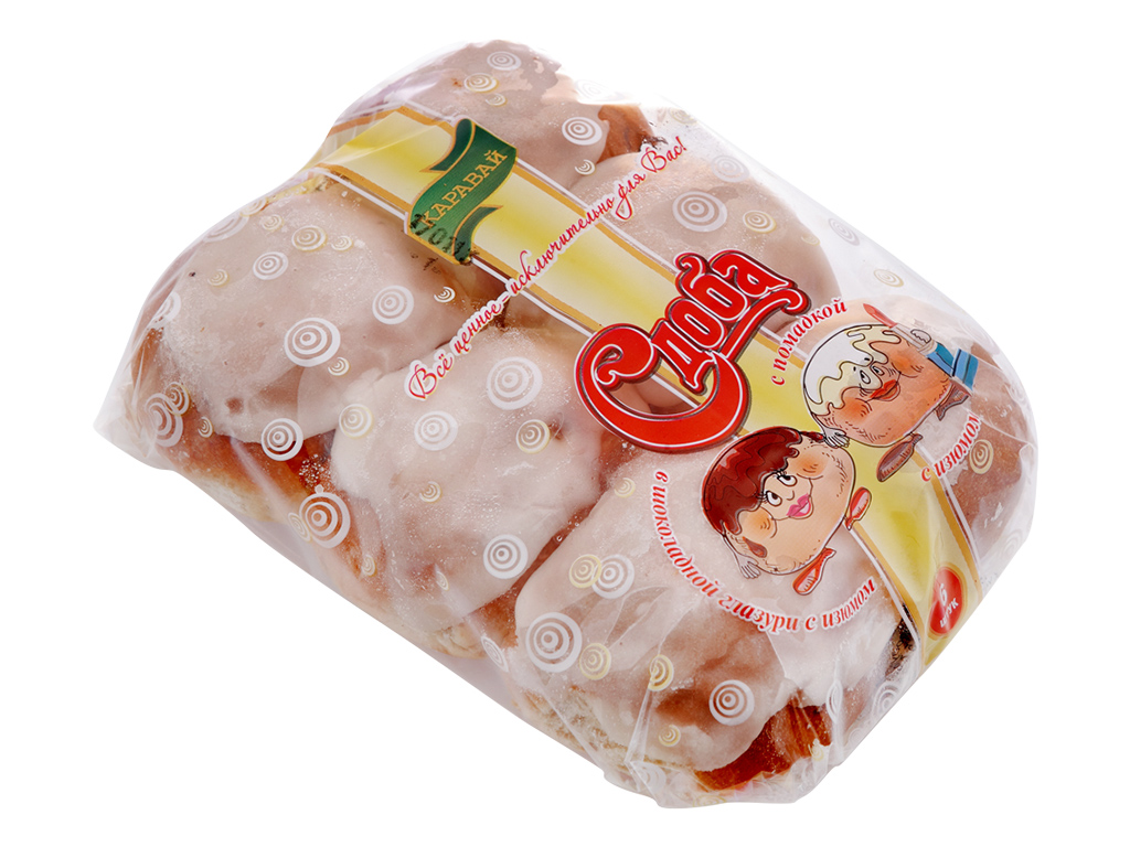 

Сдоба Каравай с помадкой и изюмом 50 г x 4 шт.