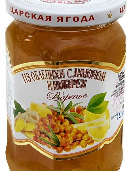 Варенье по-домашнему из облепихи Царская ягода с лимоном и имбирём