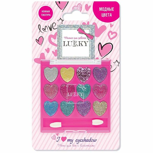 Крем-тени для век Lukky с блестками 20г