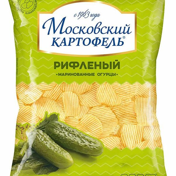 Чипсы Московский Картофель маринованные огурцы