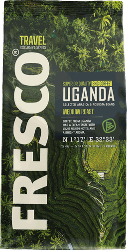 

Кофе в зёрнах натуральный жареный Fresco Uganda 900 г
