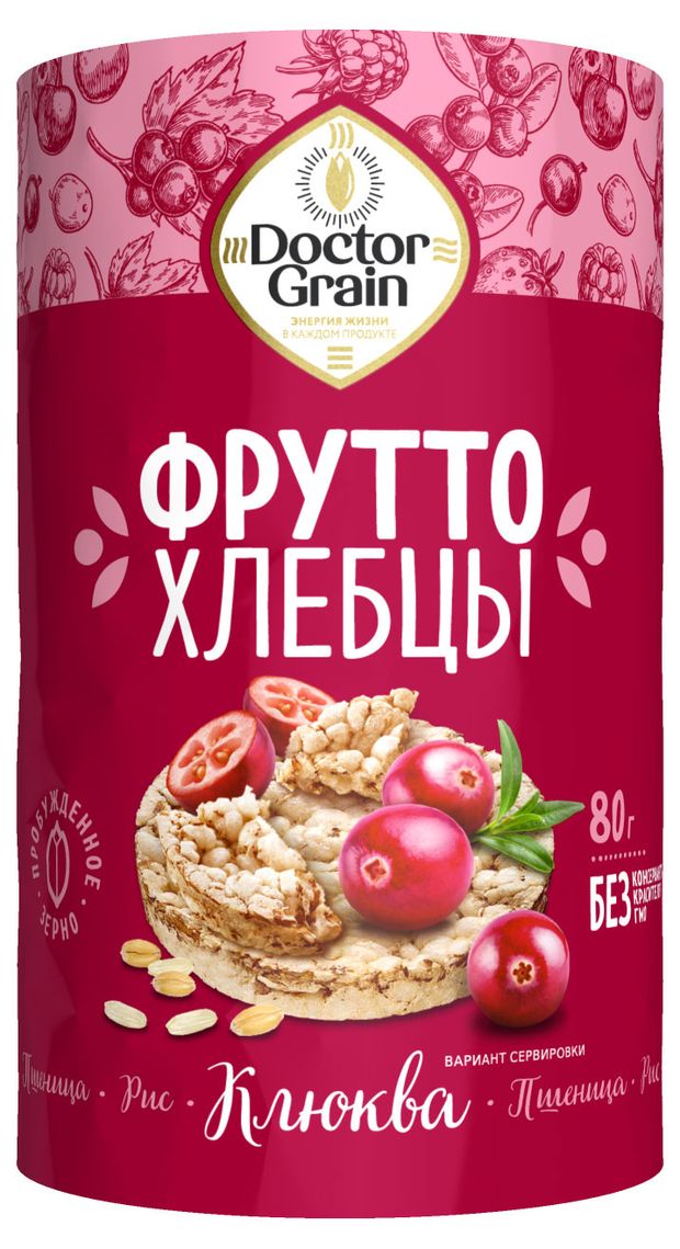 

Хлебцы с клюквой Doctor Grain Фрутто 80гр