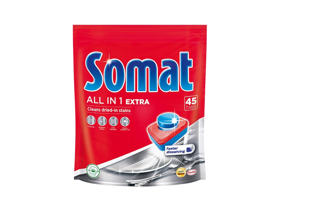 

Таблетки для посудомоечных машин Сомат All in 1 Extra 45 шт.