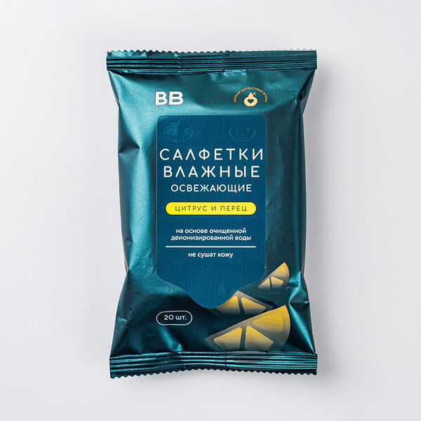 Салфетки влажные ВкусВилл освежающие 