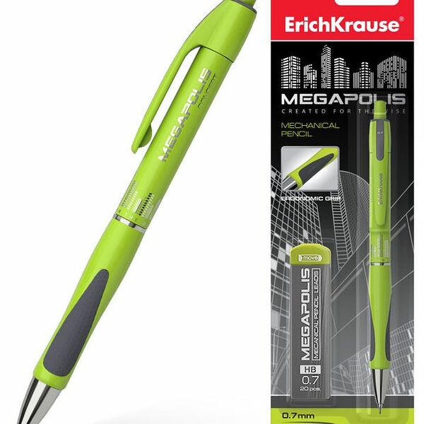 Карандаш механический в наборе с 20 грифелями ТМ Erich Krause (Эрих Краузе)