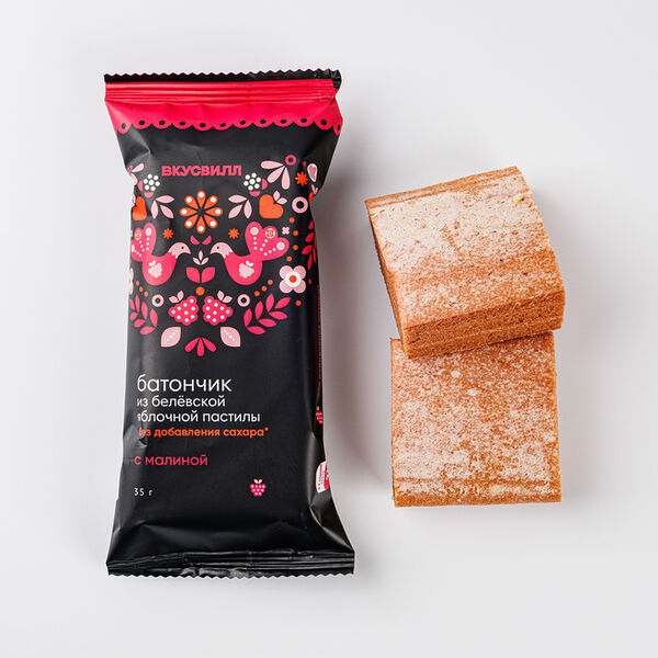 Батончик ВкусВилл из белевской пастилы с малиной 35 г