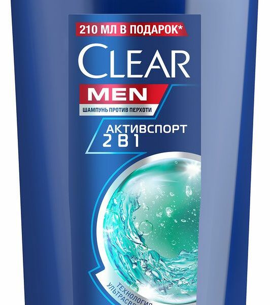 Шампунь и бальзам-ополаскиватель для мужчин Clear Men 2в1 Активспорт против перхоти 