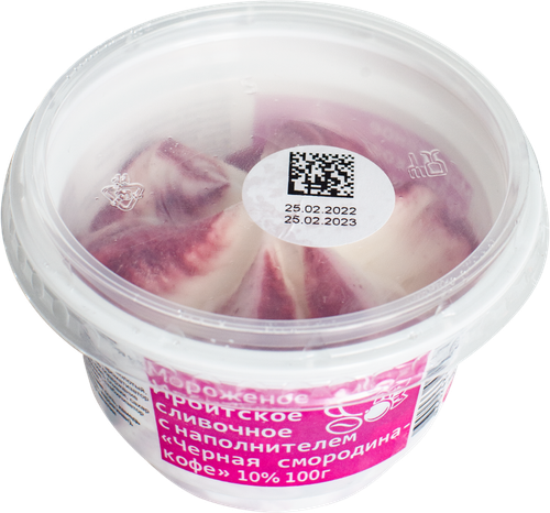 

Мороженое сливочное Ирбитское Черная смородина и кофе 10%, 100 г