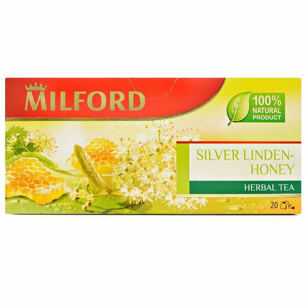 Чайный напиток травяной Milford Silver linden-honey в пакетиках