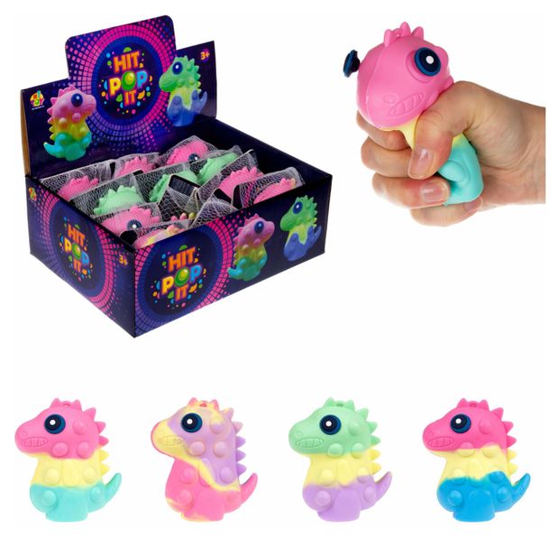 

Игрушка-антистресс 1Toy Жмяка Hit Pop It Динозавр цвет в ассортименте 1 шт