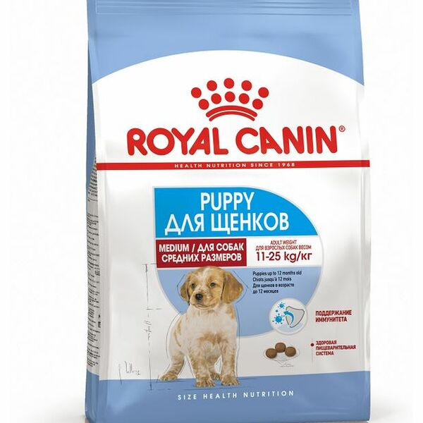 Сухой корм Royal Canin Medium Puppy для щенков средних размеров до 12 месяцев, 3 кг