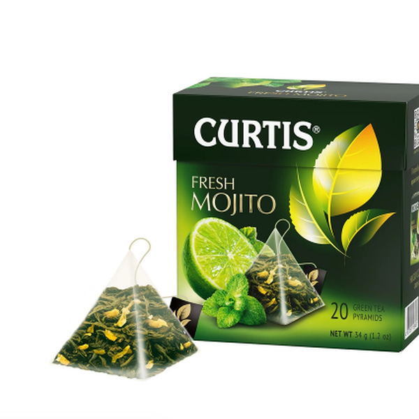 Чай зеленый Curtis Fresh Mojito в пирамидках 20х1.7 г