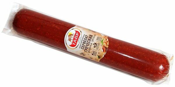 Колбаса Тавр Сервелат Греческий с Грецким орехом варено-копченая вес