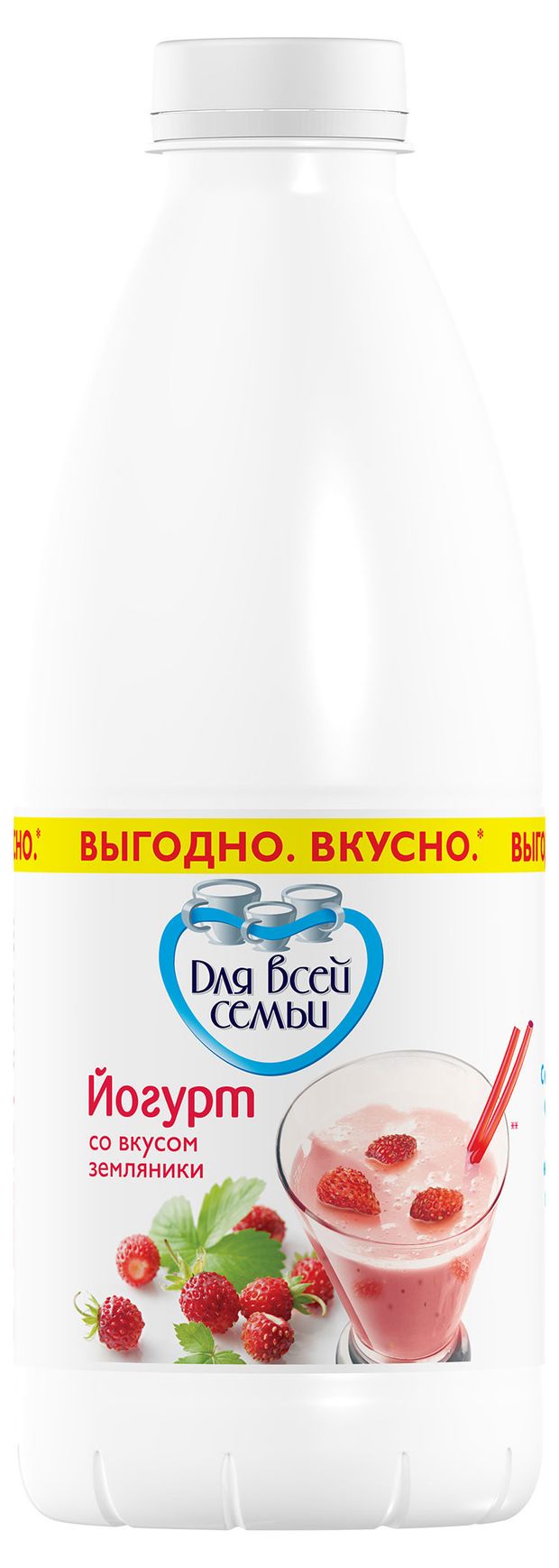 

Йогурт питьевой Для всей семьи с земляникой 1% 930 г