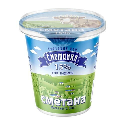 Сметана ТД Сметанин 15%, 300г