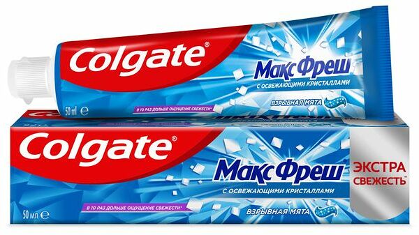 Зубная паста Colgate Макс Фреш Экстра свежесть Взрывная мята, 50 мл