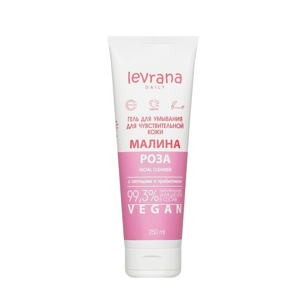 Гель для умывания Levrana Daily Малина и роза для чувствительной кожи 250 мл