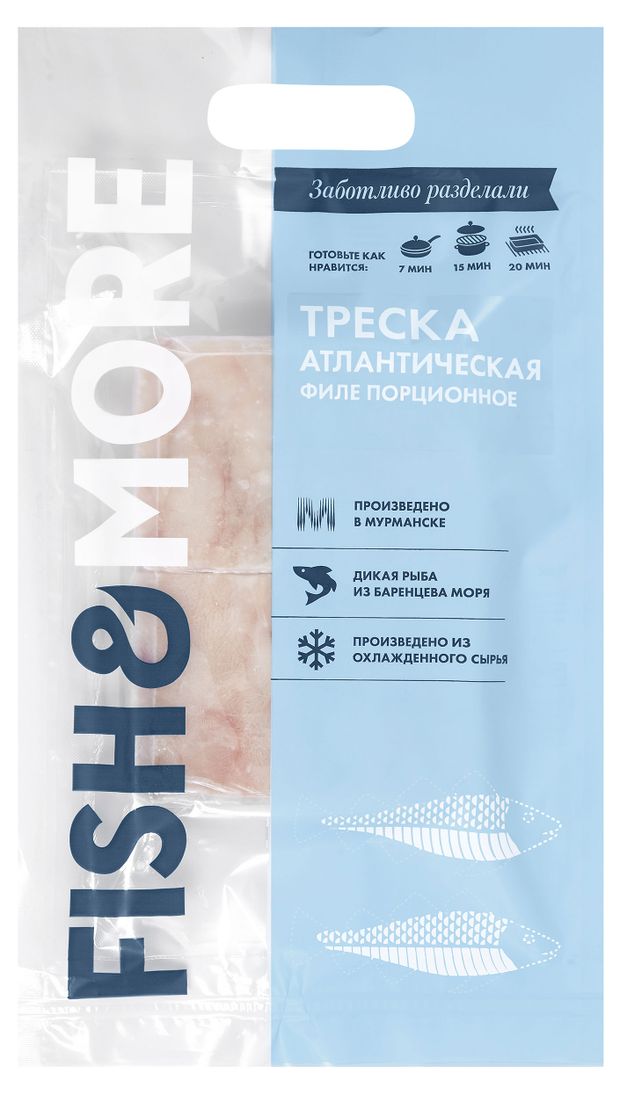 

Треска замороженная Fish&More Атлантическая филе порционное 400 г