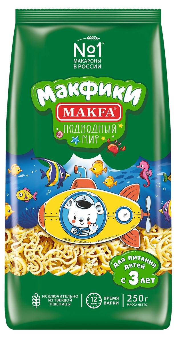 

Макароны Makfa Макфики подводный мир фигурные 250 г