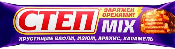 Конфета вафельная СТЕП Mix глазированная 40г