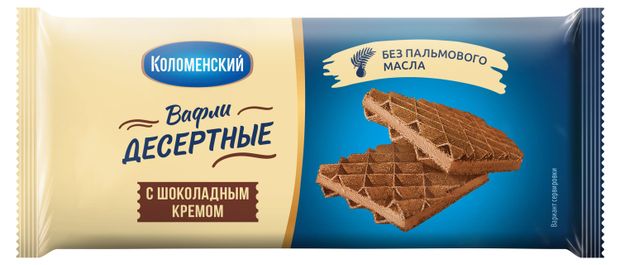 

Вафли Коломенское десертные с шоколадным кремом 90 г
