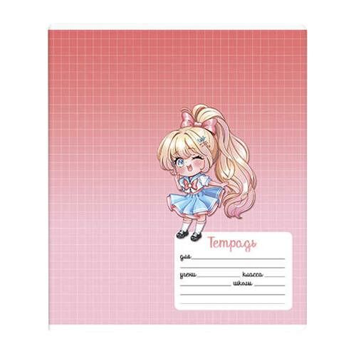 Тетрадь ученическая Феникс для девочек клетка 12л, в ассортименте