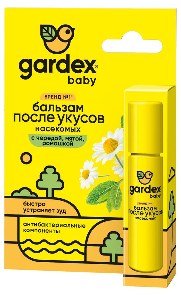 

Бальзам Gardex Baby после укусов насекомых для детей роликовый 7 мл