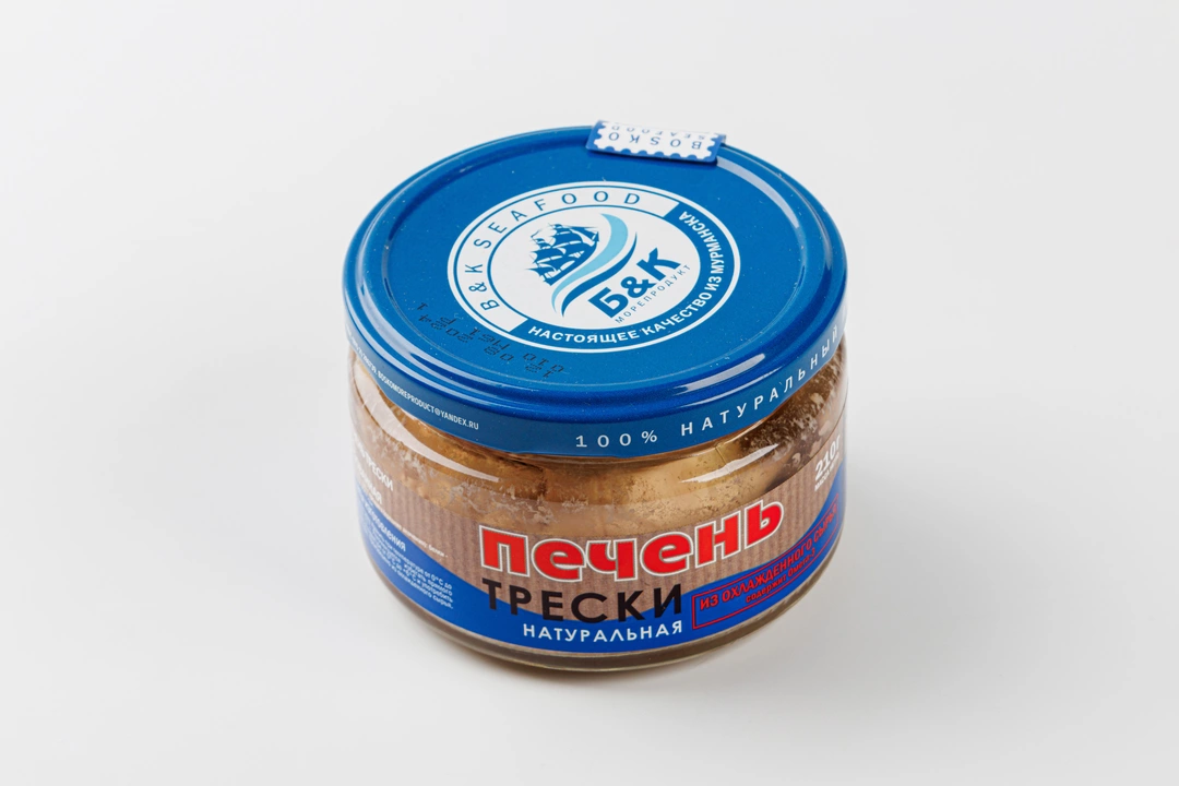 

Печень трески Б&К натуральная из охлажденного сырья 210 г