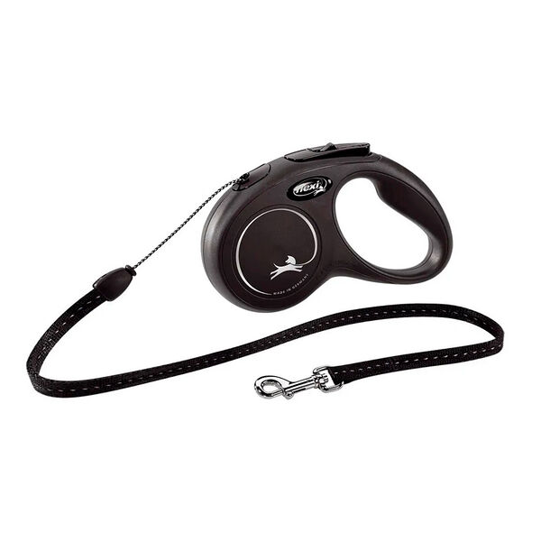 Рулетка Flexi New Classic для собак до 12 кг (5 м трос) S, Черный