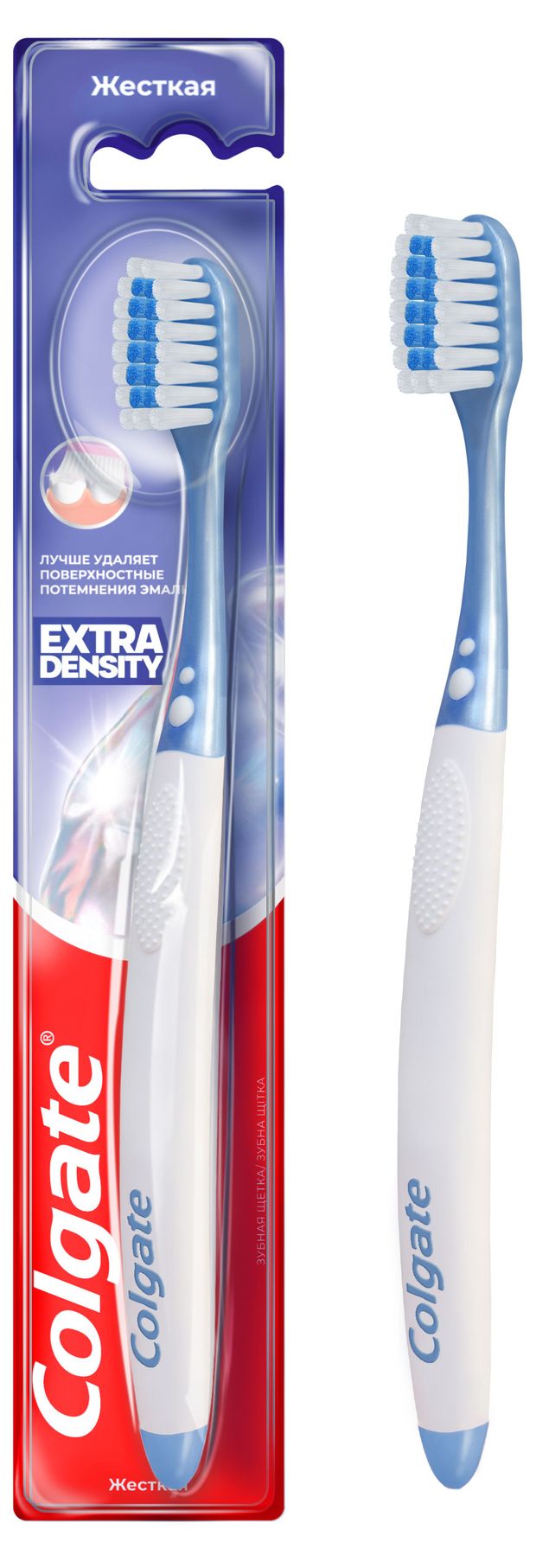 

Зубная щетка Colgate Extra Density жесткая щетина, 1 шт. цвет в ассортименте