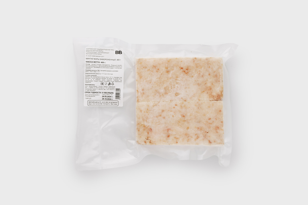 

Минтай фарш замороженный, 400 г