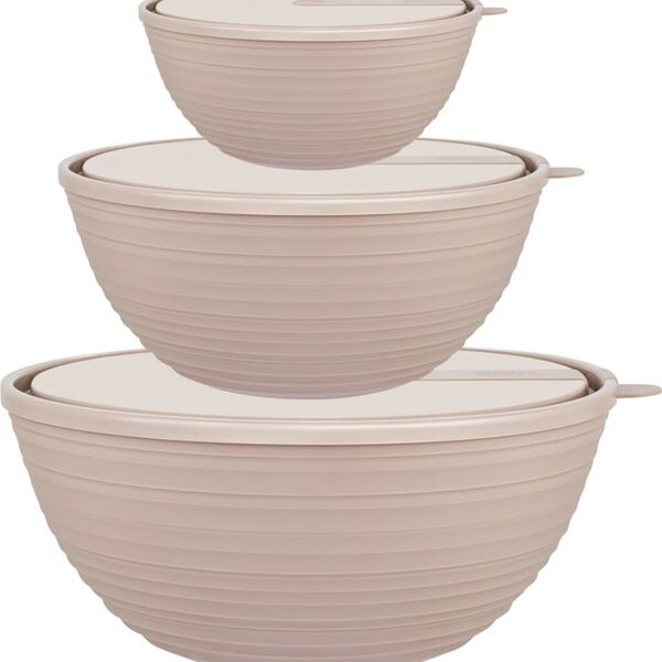 Набор салатников Sugar&Spice Cardamom с крышками латте 3шт