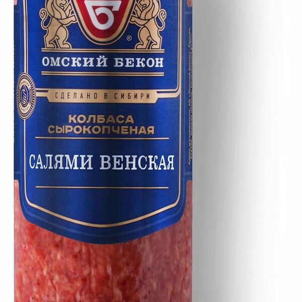 Колбаса сырокопченая Омский Бекон Салями Венская 300 г
