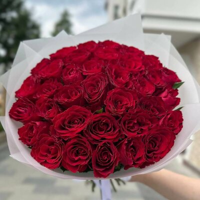Букет из 35 роз "Red Kenya"