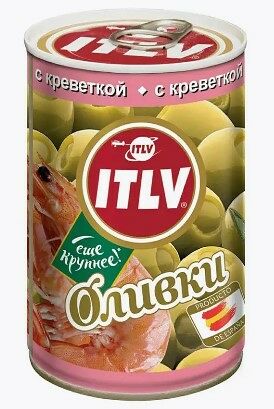 Оливки ITLV с креветками 314мл