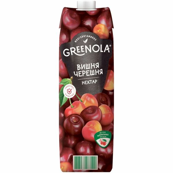 Нектар Greenola вишня черешня 950 мл