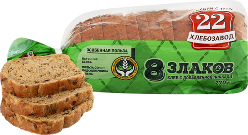 

Хлеб Хлебозавод №22 8 злаков