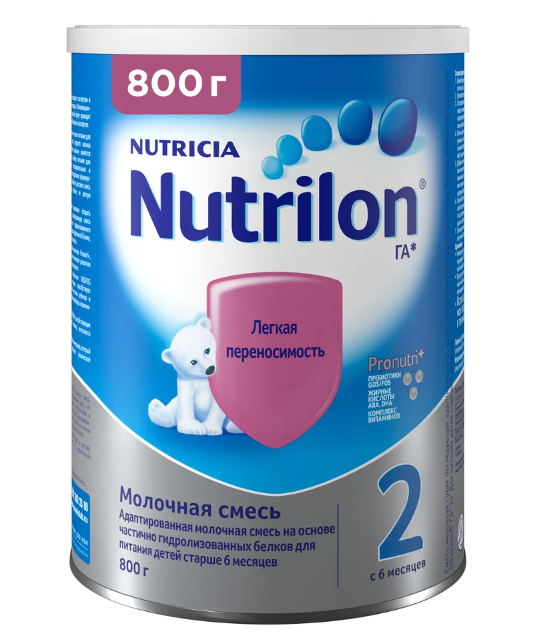 

Смесь Nutrilon 2 гипоаллергенная молочная с 6 месяцев 800 г