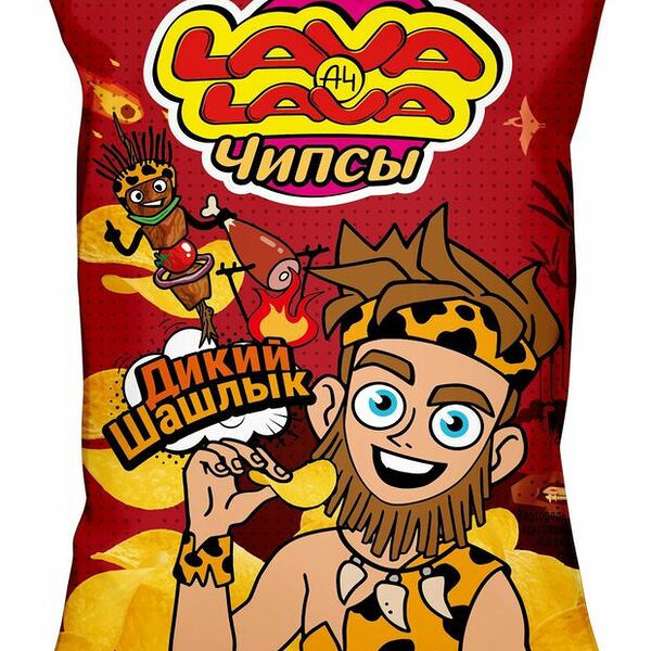 Lava lava Чипсы карт вкус Говяд с луком Дикий шашлык