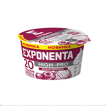 Йогурт Exponenta High-Pro Вишня-пломбир с повышенным содержанием белка, 160г