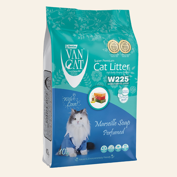 Van Cat Комкующийся наполнитель без пыли с ароматом марсельского мыла 10 кг