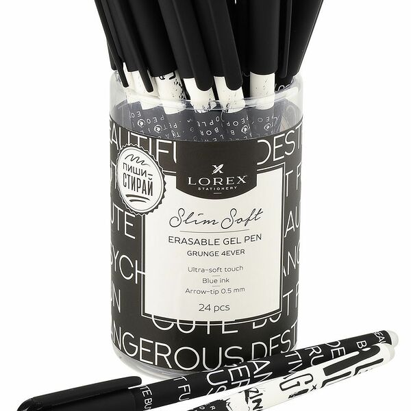 Ручка гелевая стираемая Lorex Grunge 4ever Slim Soft 0,5 мм синий