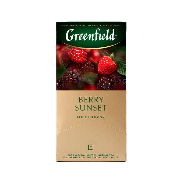 Чайный напиток Greenfield Берри Сансет со вкусом и ароматом лесных ягод, 2гх25п в пак.