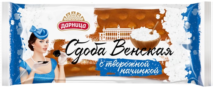 

Сдоба Дарница Аладушкин Венская с творожной начинкой 180 г
