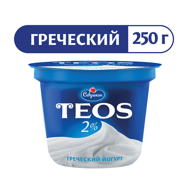 Йогурт греческий Teos 2%, 250г