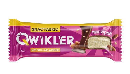 Батончик Snaq Fabriq Qwikler Marzipan глазированный (без сахара), марципан