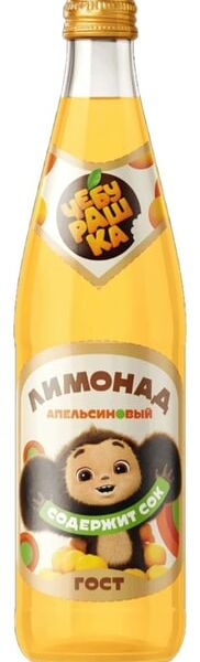 Лимонад Бочкари Чебурашка газированный апельсиновый 450мл
