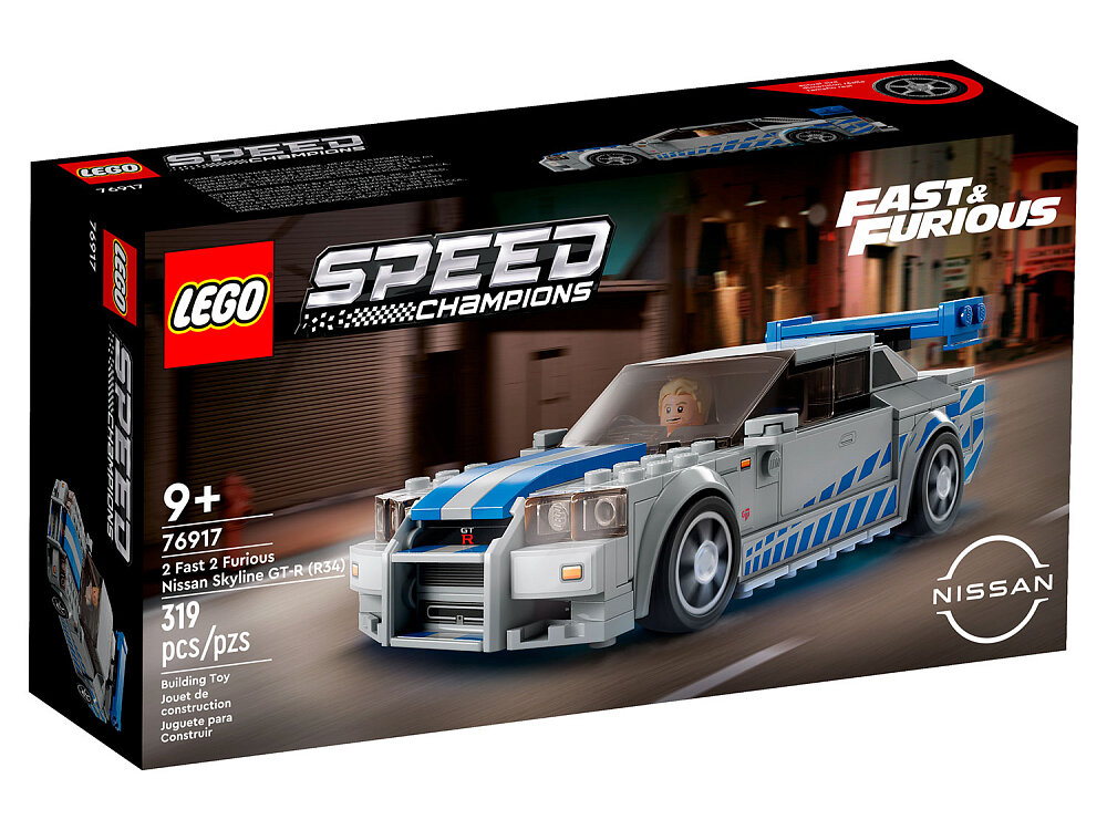 

Конструктор Lego Speed Champions Двойной Форсаж Nissan Skyline GT-R (R34) 319 деталей арт. 76917